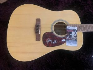 JOHNNY WINTER SIGNED AUTOGRAPHED ACOUSTIC GUITAR JSA CERTIFIED COLLECTIBLE MEMORABILIA