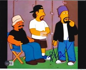 B-REAL SIGNED (CYPRESS HILL) SIMPSONS MUSIC 8X10 PHOTO BECKETT BAS BH010857 COLLECTIBLE MEMORABILIA