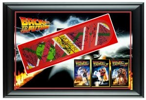 BACK TO THE FUTURE CAST X12 MICHAEL J FOX SIGNED FRAMED HOVERBOARD DISPLAY ACOA COLLECTIBLE MEMORABILIA