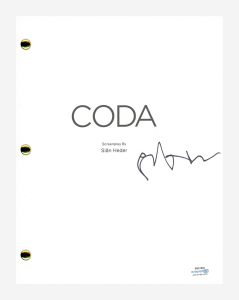 SIAN HEDER SIGNED AUTOGRAPHED CODA MOVIE SCRIPT SCREENPLAY DIRECTOR ACOA COA COLLECTIBLE MEMORABILIA