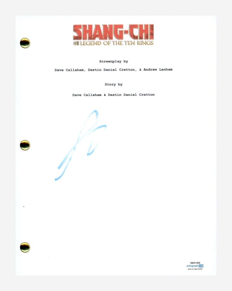ANDY LE SIGNED SHANG-CHI AND THE LEGEND OF THE TEN RINGS MOVIE SCRIPT ACOA COA COLLECTIBLE MEMORABILIA