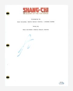 ANDY LE SIGNED SHANG-CHI AND THE LEGEND OF THE TEN RINGS MOVIE SCRIPT ACOA COA COLLECTIBLE MEMORABILIA