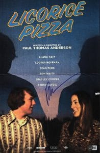 PAUL THOMAS ANDERSON SIGNED LICORICE PIZZA 11×17 MOVIE POSTER BECKETT COA COLLECTIBLE MEMORABILIA
