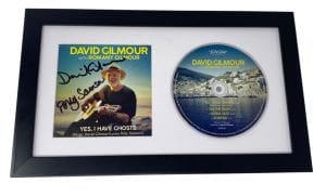 DAVID GILMOUR SIGNED YES I HAVE GHOSTS FRAMED CD COVER DISPLAY PINK FLOYD COA COLLECTIBLE MEMORABILIA