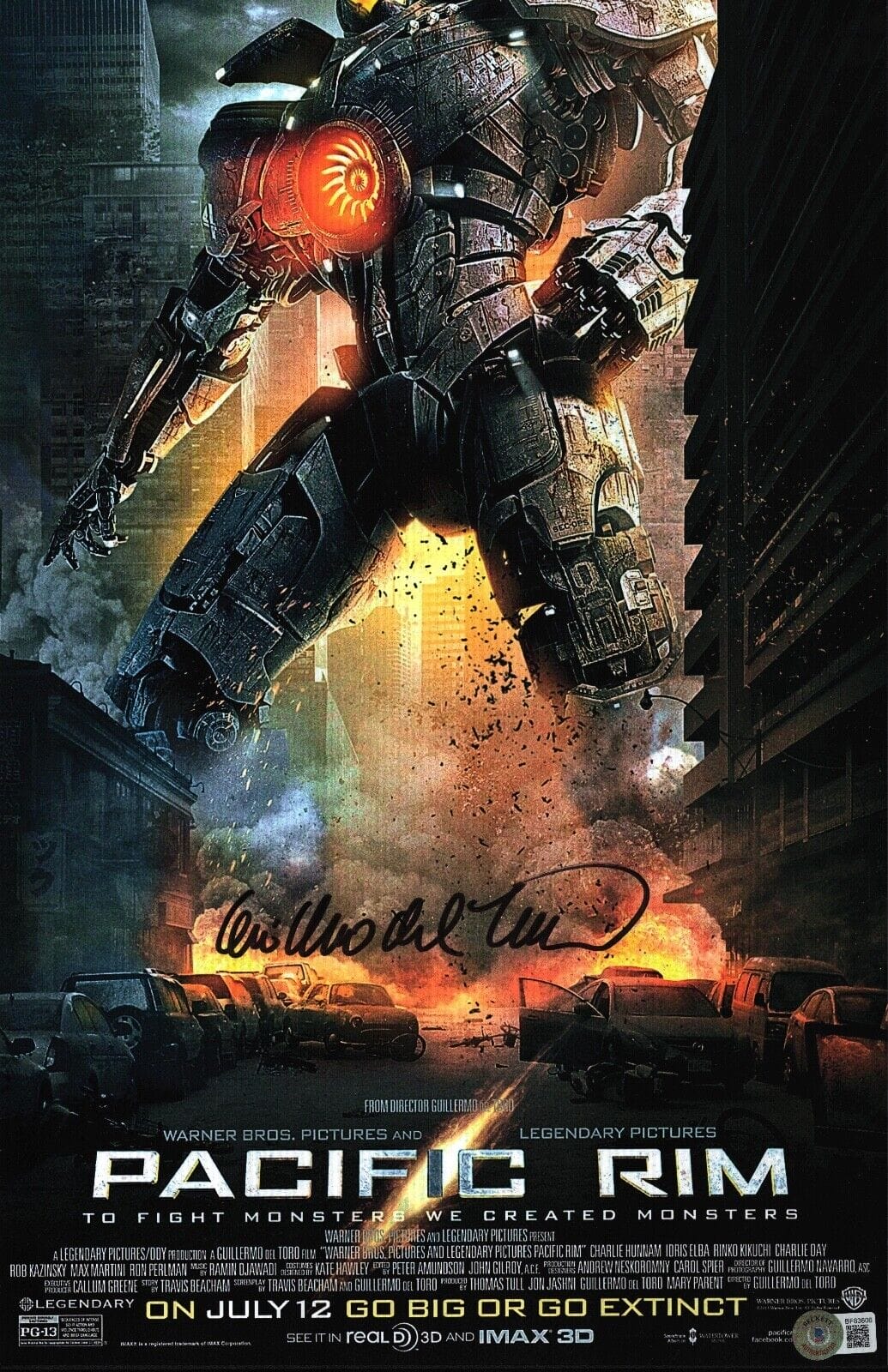 Guillermo Del Toro Signed Autographed Pacific Rim 11x17 Movie Poster ...