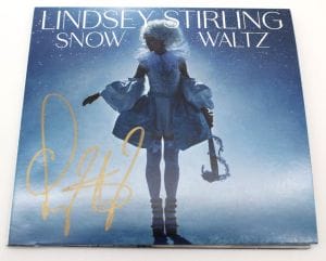 LINDSEY STIRLING SIGNED SNOW WALTZ CD COVER W/BECKETT COA BH033885 BRAND NEW COLLECTIBLE MEMORABILIA