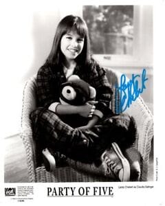 LACEY CHABERT signed 8x10 PARTY OF FIVE CLAUDIA SALINGER original press ...