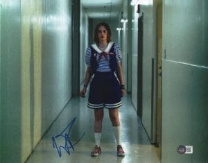 MAYA HAWKE SIGNED 11X14 PHOTO STRANGER THINGS AUTHENTIC AUTOGRAPH BECKETT 2 COLLECTIBLE MEMORABILIA