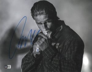 CHARLIE HUNNAM SIGNED 11X14 PHOTO SONS OF ANARCHY JAX TELLER AUTOGRAPH BECKETT COLLECTIBLE MEMORABILIA