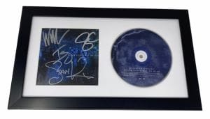ALICE IN CHAINS SIGNED BLACK GIVES WAY TO BLUE FRAMED CD CANTRELL X4 ACOA COA COLLECTIBLE MEMORABILIA