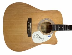 JIMMY BUFFETT SIGNED AUTOGRAPHED FULL SIZE ACOUSTIC GUITAR BECKETT COA COLLECTIBLE MEMORABILIA