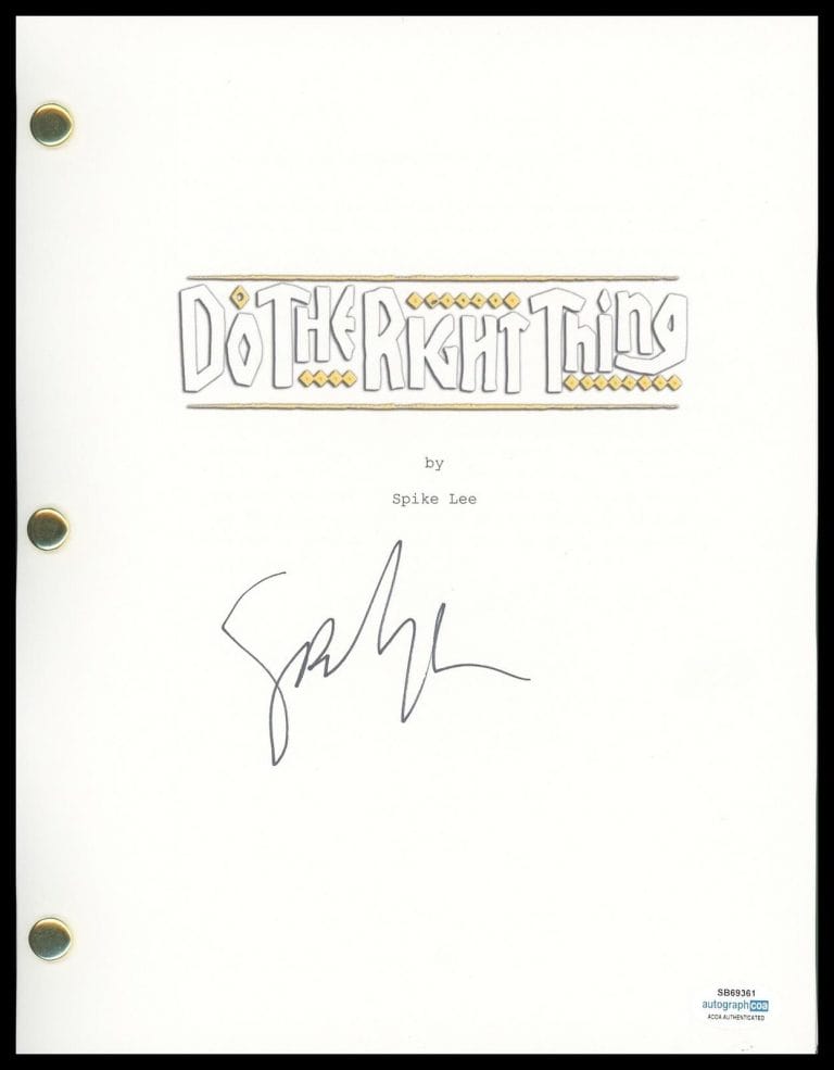 SPIKE LEE “DO THE RIGHT THING” AUTOGRAPH SIGNED COMPLETE SCRIPT SCREENPLAY ACOA COLLECTIBLE MEMORABILIA