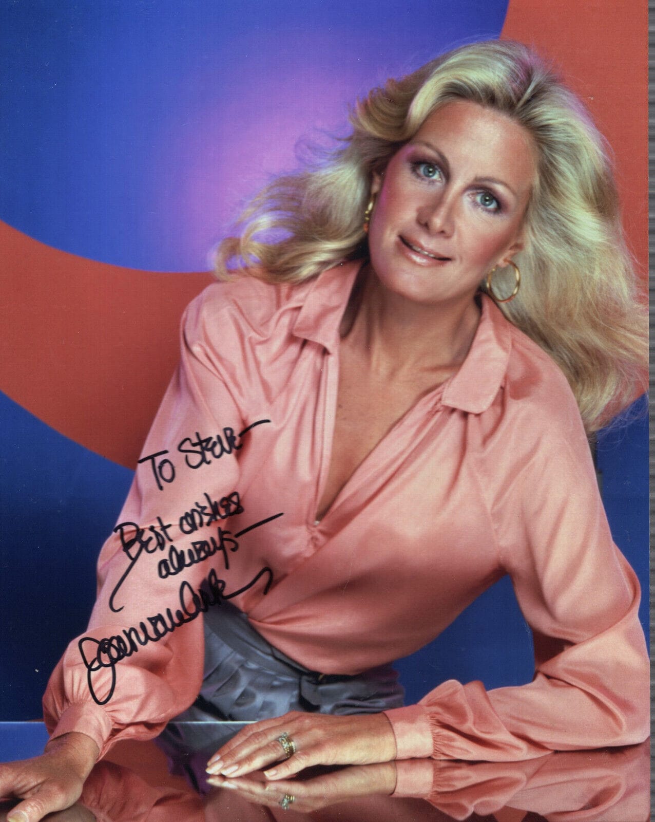 JOAN VAN ARK HAND SIGNED 8×10 PHOTO+COA KNOTS LANDING ACTRESS TO STEVE COLLECTIBLE MEMORABILIA