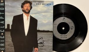 ERIC CLAPTON SIGNED AUTOGRAPH UK PRESSING 45 RPM RECORD “HOLY MOTHER” JSA LOA COLLECTIBLE MEMORABILIA