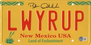 BOB ODENKIRK SIGNED LICENSE PLATE LWYERUP BREAKING BAD AUTOGRAPH BECKETT WITNESS COLLECTIBLE MEMORABILIA