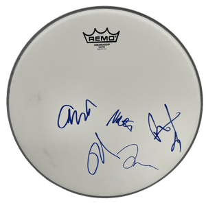 FOO FIGHTERS COMPLETE BAND SIGNED DRUMHEAD GROHL HAWKINS AUTOGRAPH PSA LOA 2 COLLECTIBLE MEMORABILIA
