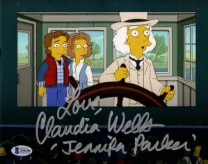 CLAUDIA WELLS SIGNED 8X10 BACK TO THE FUTURE SIMPSONS AUTOGRAPH BECKETT COLLECTIBLE MEMORABILIA
