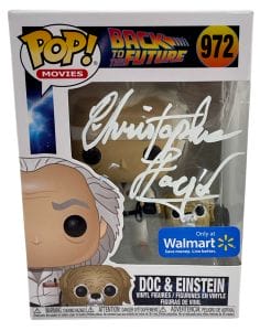 CHRISTOPHER LLOYD SIGNED BACK TO THE FUTURE DOC BROWN FUNKO 972 BECKETT 42 COLLECTIBLE MEMORABILIA
