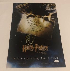 DANIEL RADCLIFFE SIGNED HARRY POTTER AND THE SORCERER’S STONE 12X18 POSTER JSA COLLECTIBLE MEMORABILIA