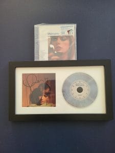 TAYLOR SWIFT SIGNED MIDNIGHTS MOONSTONE FRAMED AND MATTED CD INSERT BOOKLET RARE COLLECTIBLE MEMORABILIA