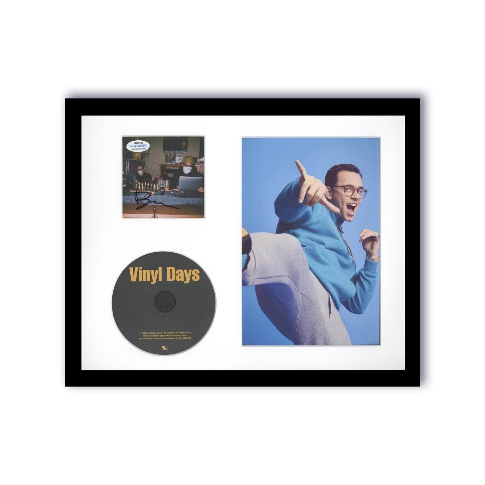 LOGIC “VINYL DAYS” AUTOGRAPH SIGNED ‘BOBBY HALL’ FRAMED 11×14 CD DISPLAY ACOA COLLECTIBLE MEMORABILIA