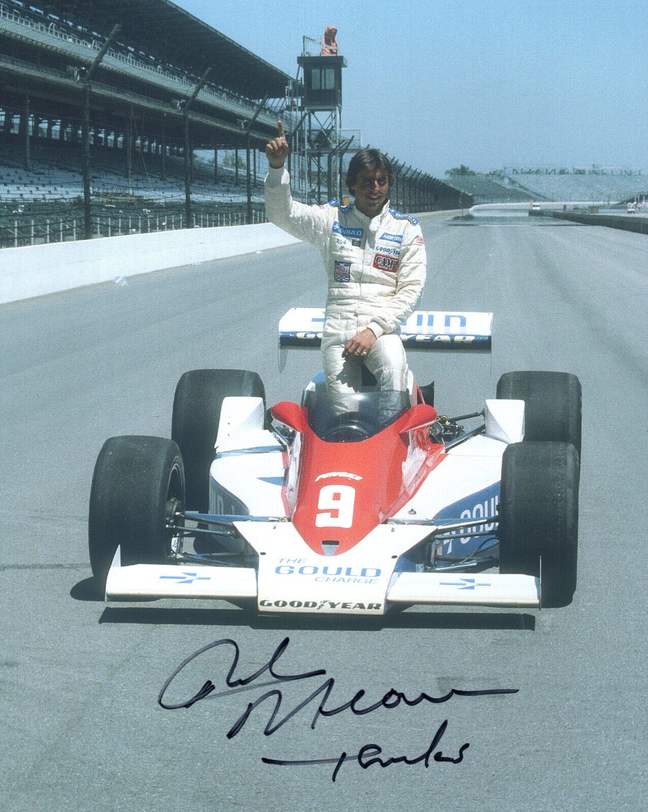 RICK MEARS HAND SIGNED 8x10 COLOR PHOTO+COA INDY 500 LEGEND AMAZING ...