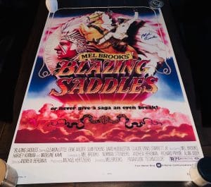 MEL BROOKS BLAZING SADDLES SIGNED AUTOGRAPHED 27×40 POSTER W EXACT PROOF
 COLLECTIBLE MEMORABILIA
