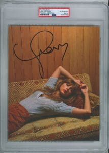 TAYLOR SWIFT SIGNED 8X10 PSA DNA ENCAPSULATED 84843998
 COLLECTIBLE MEMORABILIA