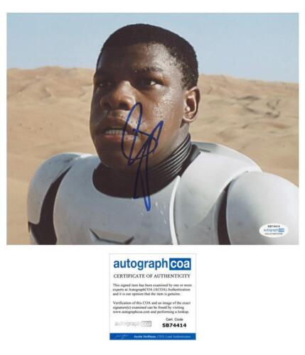 JOHN BOYEGA “STAR WARS: THE FORCE AWAKENS” AUTOGRAPH SIGNED FINN 8×10 PHOTO ACOA COLLECTIBLE MEMORABILIA
