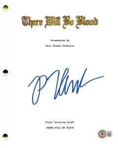 PAUL THOMAS ANDERSON SIGNED THERE WILL BE BLOOD FULL SCRIPT AUTOGRAPH BECKETT COLLECTIBLE MEMORABILIA