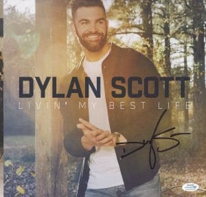 DYLAN SCOTT LIVIN MY BEST LIFE SIGNED AUTOGRAPH VINYL ALBUM RECORD ACOA COA COLLECTIBLE MEMORABILIA