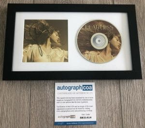 TAYLOR SWIFT SIGNED FEARLESS FRAMED & MATTED CD W/ AUTOGRAPH ACOA
 COLLECTIBLE MEMORABILIA