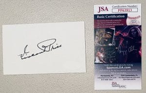 VINCENT PRICE SIGNED AUTOGRAPHED 3×5 CARD JSA CERTIFIED HORROR BATMAN
 COLLECTIBLE MEMORABILIA