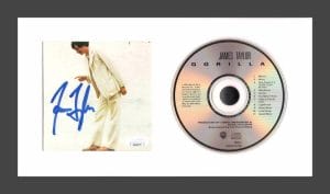 JAMES TAYLOR SIGNED AUTOGRAPH GORILLA FRAMED CD DISPLAY – READY TO HANG! JSA COA
 COLLECTIBLE MEMORABILIA