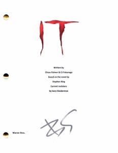 BILL SKARSGARD SIGNED AUTOGRAPH STEPHEN KING IT FULL MOVIE SCRIPT – PENNYWISE
 COLLECTIBLE MEMORABILIA