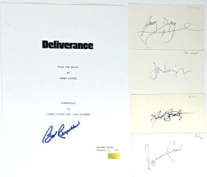 N BEATTY R COX B REYNOLDS J VOIGHT J DICKEY SIGNED “DELIVERANCE” CARDS JSA
 COLLECTIBLE MEMORABILIA